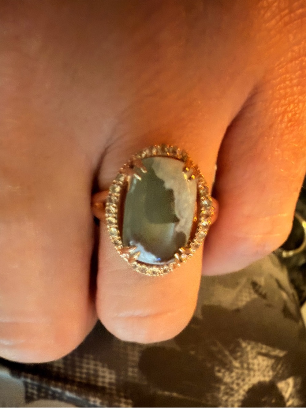 Beautiful 💜NWT ✨LeVian Rose Gold Ring with Green and Pink Stone sz 7 - Picture 3 of 11